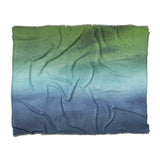 Micah Watercolor Blue & Green in King (104" x 88") Size