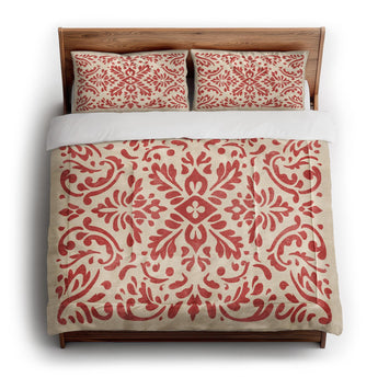 Floranna Ivory & Red in King (104" x 88") Size