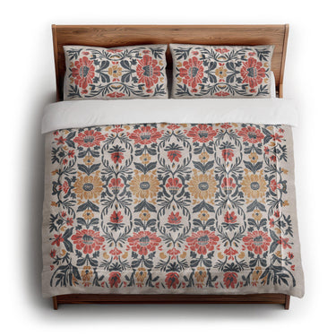 Corriana Navy & Red in King (104" x 88") Size