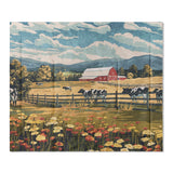 Vermont Spring Farmlife in King (104" x 88") Size
