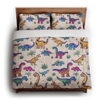 Doodle Dinos in King (104" x 88") Size