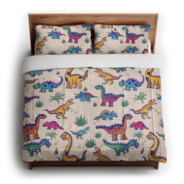 Doodle Dinos in King (104" x 88") Size