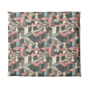 Harmon Surreal Check Blue & Pink in King (104" x 88") Size