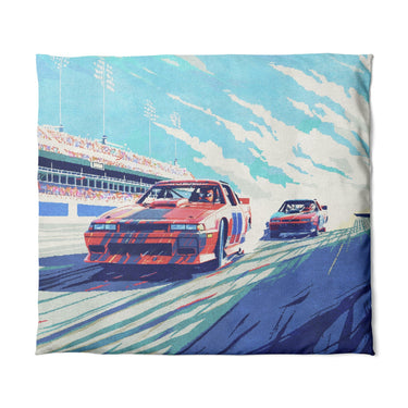 8 Bit Stock Cars in King (104" x 88") Size