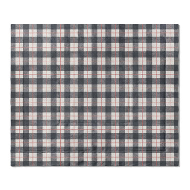 Wallace Plaid Navy & Red in King (104" x 88") Size