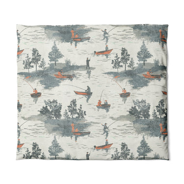 Gone Fishing in King (104" x 88") Size