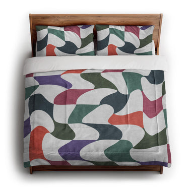 Twyla Checkered Multicolor in King (104" x 88") Size