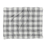 Buffalo Plaid Light Grey in King (104" x 88") Size