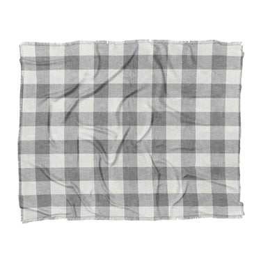Buffalo Plaid Light Grey in King (104" x 88") Size