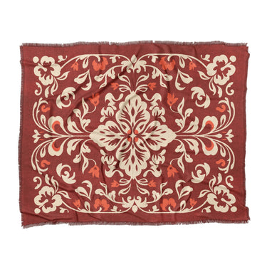 Annette Red & Ivory in King (104" x 88") Size