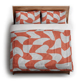 Twyla Checkered Coral in King (104" x 88") Size