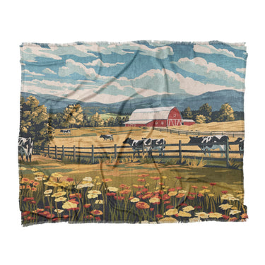 Vermont Spring Farmlife in King (104" x 88") Size
