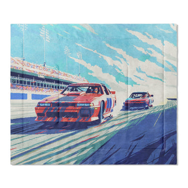 8 Bit Stock Cars in King (104" x 88") Size