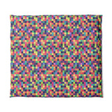 Pixel Mosaic Multicolor Vibrant in King (104" x 88") Size