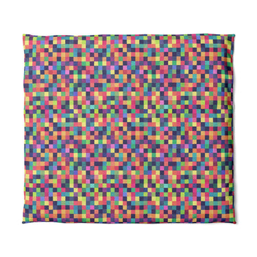 Pixel Mosaic Multicolor Vibrant in King (104" x 88") Size