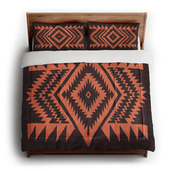 Reyno Orange & Maroon in King (104" x 88") Size
