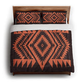 Reyno Orange & Maroon in King (104" x 88") Size