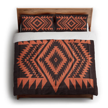 Reyno Orange & Maroon in King (104" x 88") Size