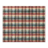 Monaghan Plaid Blue & Red in King (104" x 88") Size