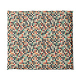 Pixel Mosaic Multicolor Earthtone in King (104" x 88") Size