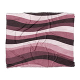 Sinuous Maroon Monochrome in King (104" x 88") Size