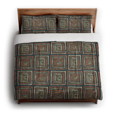 Diego Orange & Navy in King (104" x 88") Size