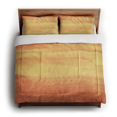 Jacinda Watercolor Fire Orange Ombre in King (104" x 88") Size