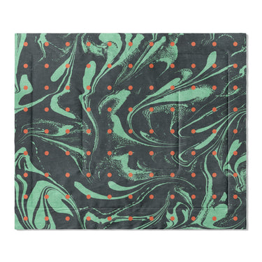 Acid Burn Teal & Orange in King (104" x 88") Size