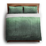 Kieran Watercolor Green Ombre in King (104" x 88") Size