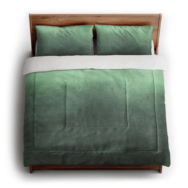 Kieran Watercolor Green Ombre in King (104" x 88") Size