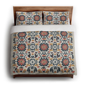 Georgiana Navy & Red in King (104" x 88") Size