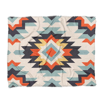 Dakota Blue & Orange in King (104" x 88") Size