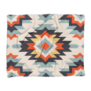 Dakota Blue & Orange in King (104" x 88") Size