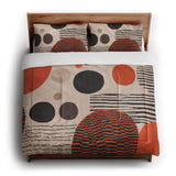 Charl Orange & Taupe in King (104" x 88") Size