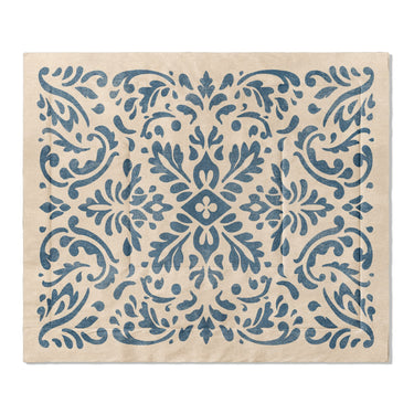 Floranna Ivory & Blue in King (104" x 88") Size