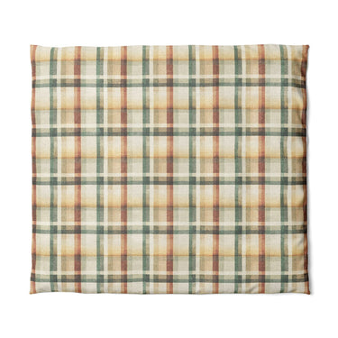 Madras Plaid Taupe Green in King (104" x 88") Size
