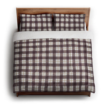 Wallace Plaid Maroon & Gold in King (104" x 88") Size