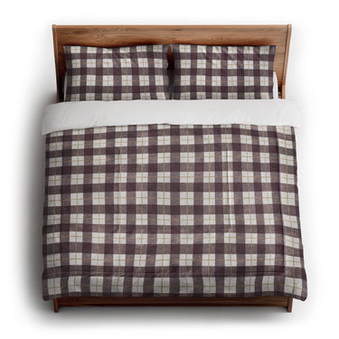 Wallace Plaid Maroon & Gold in King (104" x 88") Size