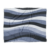 Sinuous Navy Monochrome in King (104" x 88") Size