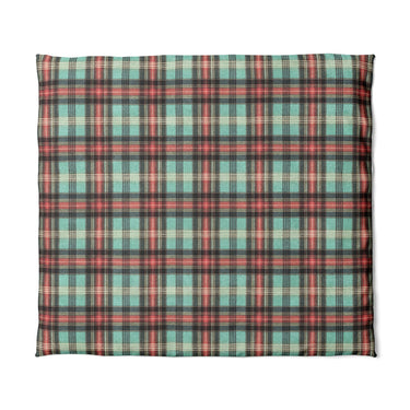 Ferguson Plaid Teal Red in King (104" x 88") Size