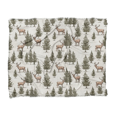 Forest Deer in King (104" x 88") Size