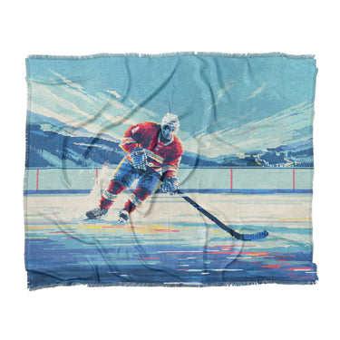 8 Bit Pond Hockey in King (104" x 88") Size