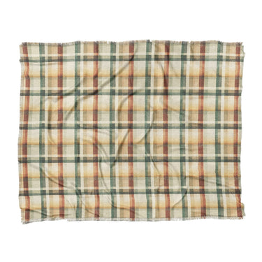 Madras Plaid Taupe Green in King (104" x 88") Size