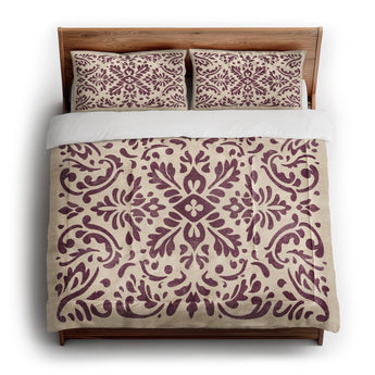Floranna Ivory & Wine in King (104" x 88") Size