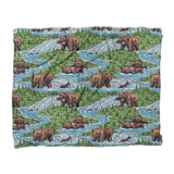 Bears Catching Salmon in King (104" x 88") Size
