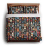 Tribal Masks in King (104" x 88") Size