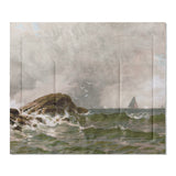 Stormy Narragansett Pier by Thomas Bircher in King (104" x 88") Size