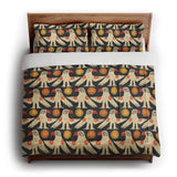 Tribal Birds Black in King (104" x 88") Size