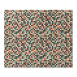 Pixel Mosaic Multicolor Earthtone in King (104" x 88") Size