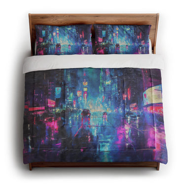 Dystopia Cityscape in King (104" x 88") Size